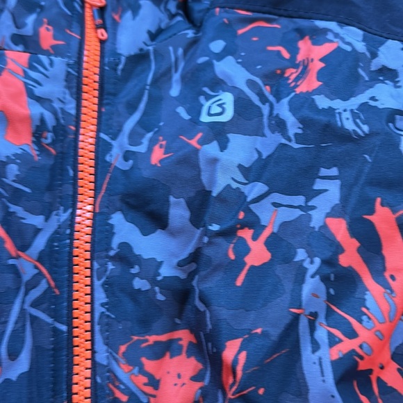 Gusti size 12 snow/ski jacket orange, gray, and black - Picture 3 of 6